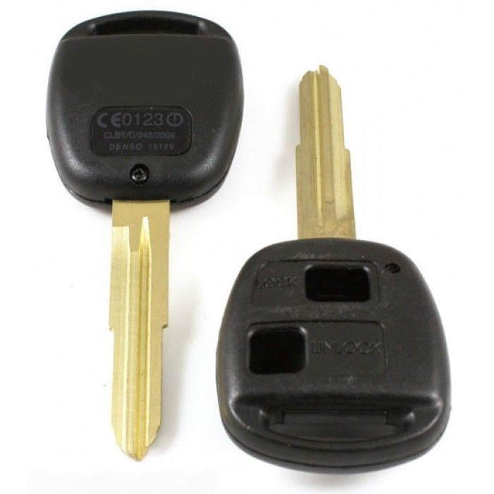 Toyota 2-knapps nyckelhus - nyckelbladets spets (+/- 50 mm) Image