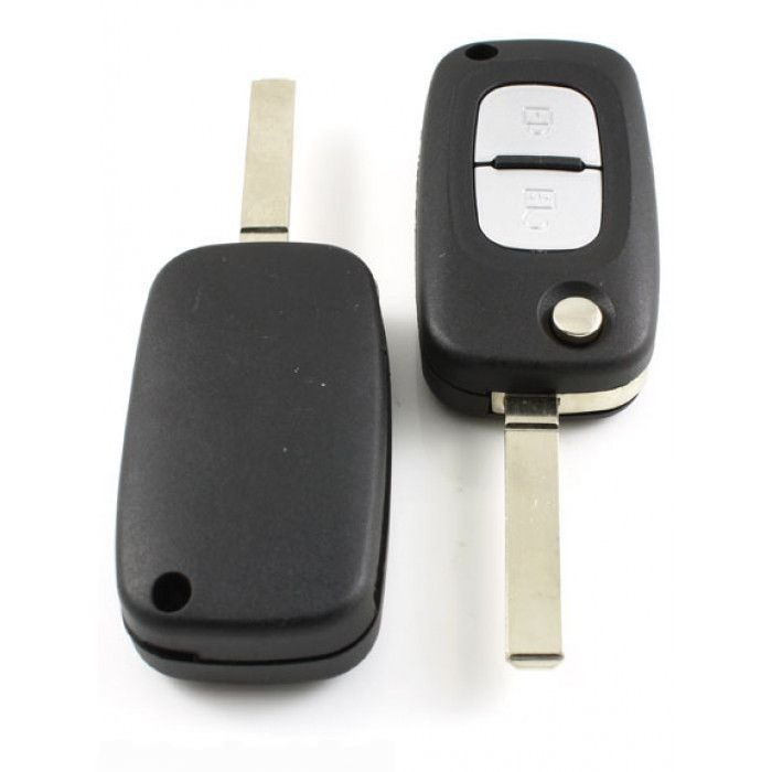 Nissan 2-knapps vikbar nyckel - nyckelblad rak Image