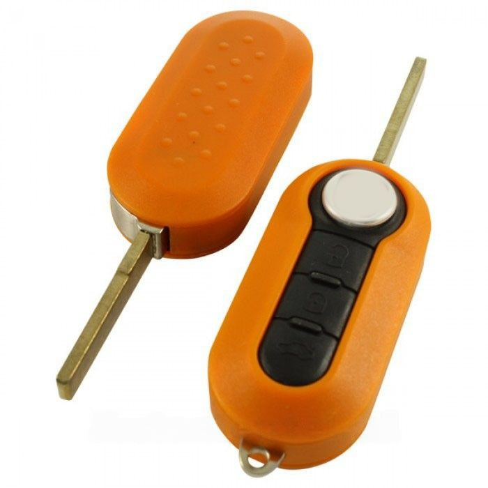 Fiat 3-knapps viknyckel orange - nyckelblad rakt Image