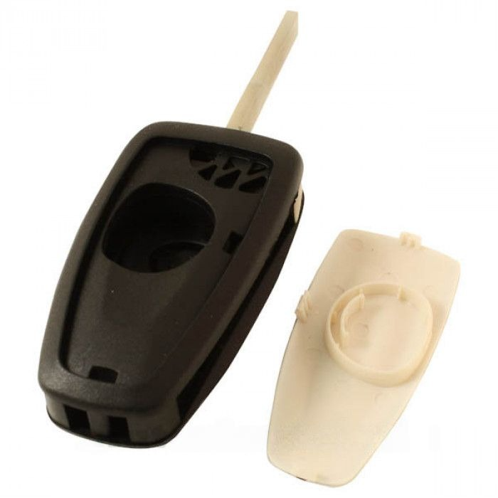 Ford 3-knapps vikbar nyckel - nyckelblad rak (vit) Image