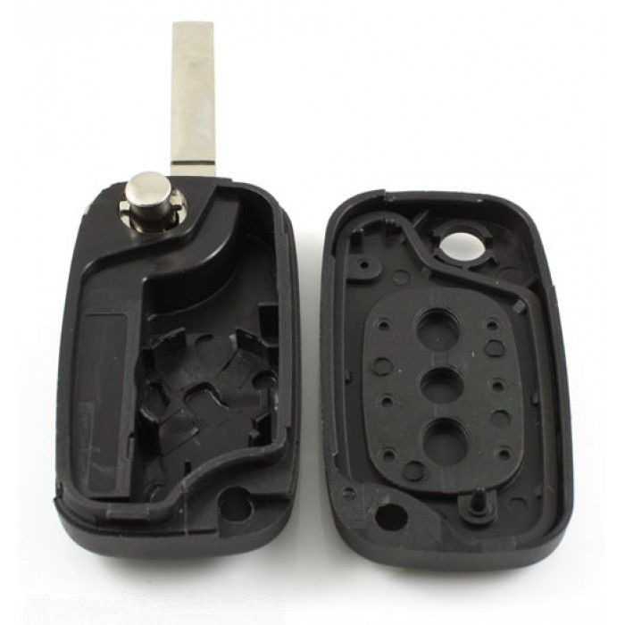 Nissan 3-knapps vikbar nyckel - nyckelblad rak Image