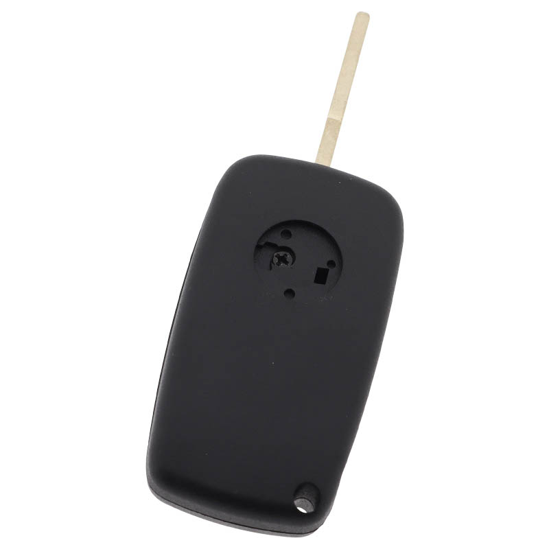 Fiat 3-knapps vikbar nyckel svart - nyckelblad rak (modell 3) Image