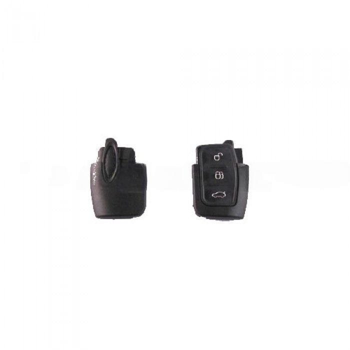 Ford 3-knapps vikbar nyckel - nyckelblad rund med elektronik 433MHZ - 4D60 transponder Image