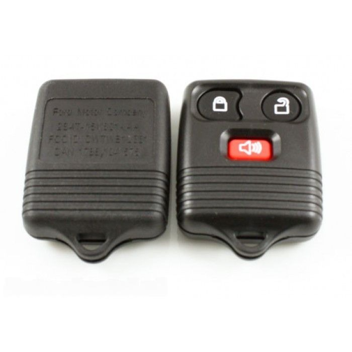 Ford fjärrkontroll med 3 knappar och elektronik 433 MHZ - röd knapp Image