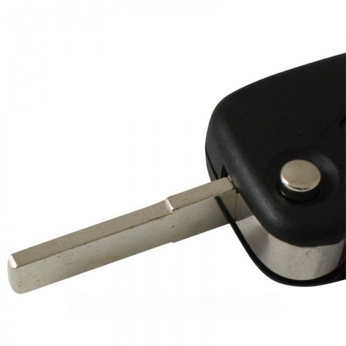 Fiat 3-knapps vikbar nyckel - nyckelblad rak med elektronik 433MHZ - PCF7941A - HITAG 2 - ID46 - svart Image