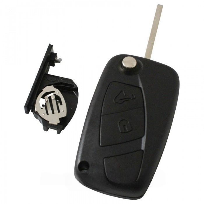 Fiat vikbar nyckel med 3 knappar och elektronik 433MHZ - ID48-transponder för bl.a. Fiat Ducato och Fiat Bravo Image