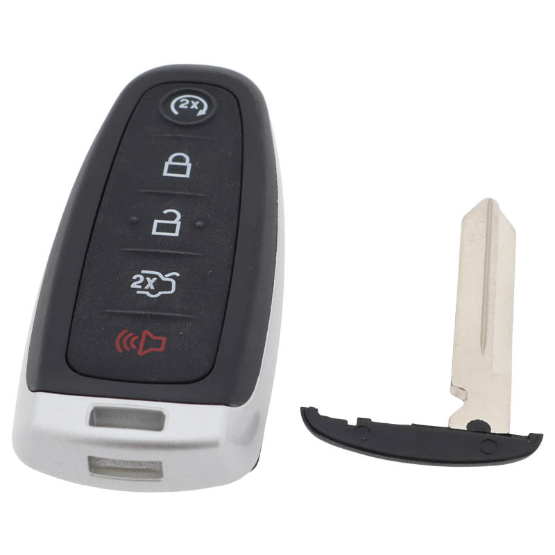 Ford 4-knapps smart nyckel med panikknapp med elektronik 434MHZ - PCF7953 transponder Image
