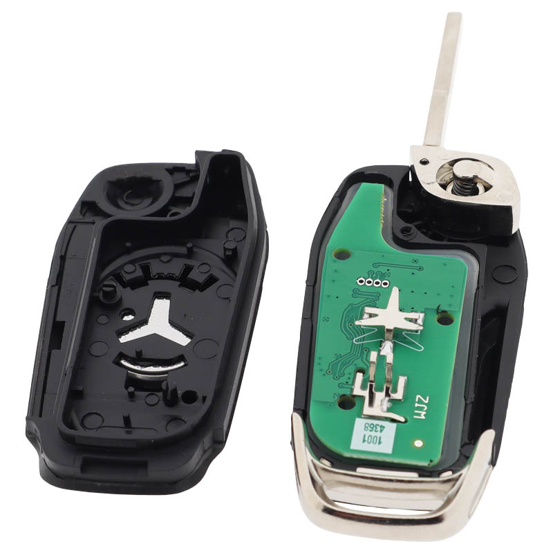 Ford 2-knapps vikbar nyckel med elektronik - ID49 - HU101 - EB3T-15K601-BA Image