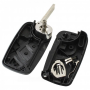 Peugeot 3-knops klapsleutel zwart - sleutelbaard recht (model 2)