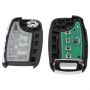 Kia vikbar nyckel med 3 knappar - nyckelbladpunkt med elektronik 433MHZ - 4D60 transponder