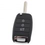 Kia vikbar nyckel med 3 knappar - nyckelbladpunkt med elektronik 433MHZ - 4D60 transponder