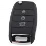 Kia vikbar nyckel med 3 knappar - nyckelbladpunkt med elektronik 433MHZ - 4D60 transponder