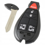 Chrysler 4-knops smart key behuizing met paniek knop