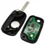 Renault 2-knops klapsleutel - sleutelbaard recht met elektronica 433MHZ - PCF7946 - ID46 transponder