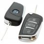Mitsubishi 3-knapps vikbar nyckel - nyckelblad rakt med elektronik 433MHZ - ID46 transponder - Mitsubishi Colt