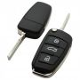 Audi 3-knops klapsleutel - sleutelbaard recht met elektronica 433MHZ - ID48 transponder - 8E0 837 220Q - 220K - 220D