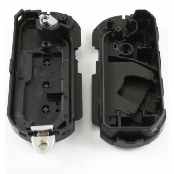 Fiat 3-knapps vikbar nyckel röd - nyckelblad rak Image