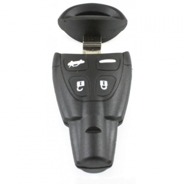 Saab 4-button Smart Key Housing - reservnyckelblad rak smal Image