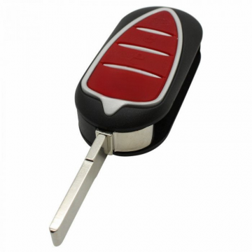 Alfa 3-knapps vikbar nyckel - nyckelblad rak med elektronik 434MHZ - PCF7946 transponder