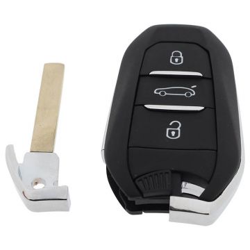 Citroën Smart nyckelhus med 3 knappar och batterihållare - tryckknapp för bagageutrymmet Image
