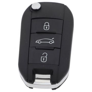 Citroën vikbar nyckel med 3 knappar - nyckelblad rakt - VA2 Image