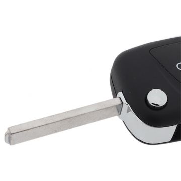 Peugeot 2-knapps viknyckel - nyckelblad rakt - batteri i hölje (ombyggnadssats)  Image