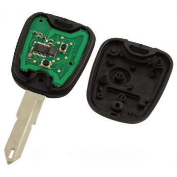 Citroën nyckelhus med 2 knappar - nyckelbladspunkt med öppning med elektronik 433MHZ - PCF7961 transponder Image