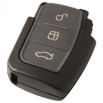 Ford 3-knapps vikbar nyckel - nyckelblad rakt med elektronik 433MHZ - 4D63 transponder Image