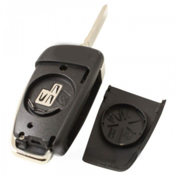 Audi 3-knapps vikbar nyckel - nyckelblad rakt med elektronik 433MHZ - ID48 transponder Image