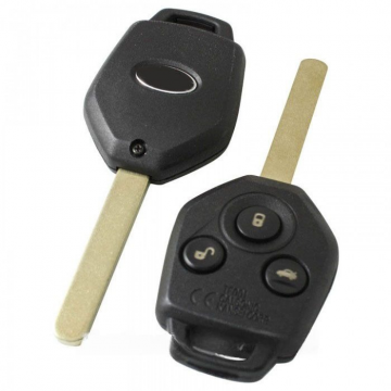 Subaru 3-knapps nyckelhus - nyckelblad rakt med elektronik 433Mhz - transponder 4D62 Image