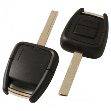 Opel nyckelhus med 2 knappar - nyckelblad rakt med elektronik 433MHZ - ID40 transponder (modell 2) Image