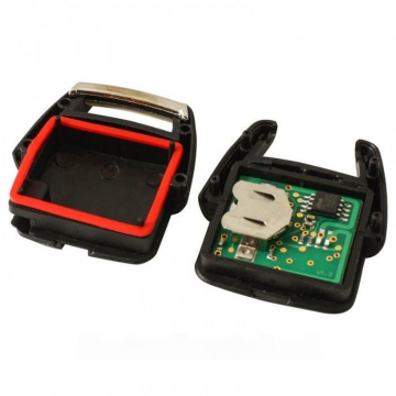 Opel 3-knapps nyckelhus - nyckelblad rakt med elektronik 433MHZ - ID40 transponder (modell 2) Image