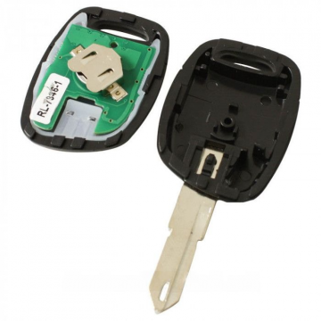 Renault 1-knapps nyckelhus - nyckelbladets spets med öppning med elektronik 433MHZ - 7947 transponder Image