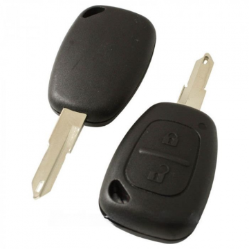 Renault nyckelhus med 2 knappar - nyckelbladspunkt med öppning med elektronik 433MHZ - 7947 transponder (modell 1) Image