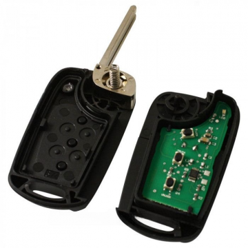 Kia vikbar nyckel med 3 knappar - nyckelblad rakt med elektronik 433MHZ - ID46 transponder Image