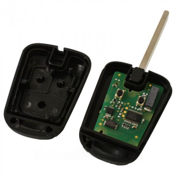 Opel 2-knapps nyckelhus - nyckelblad rakt med elektronik 433MHZ - 7941 transponder Image