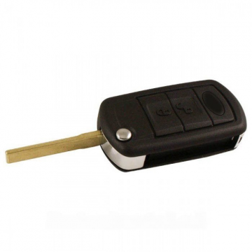 Land Rover Discovery III 3-knapps vikbar nyckel - nyckelblad rakt med elektronik 434MHZ - PCF7941 transponder Image