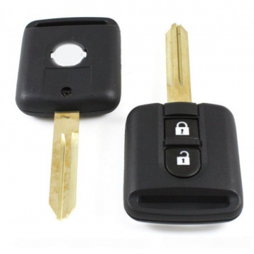 Nyckelhus för Nissan med 2 knappar - nyckelpunkt med elektronik 433MHZ - 7946 transponder Image