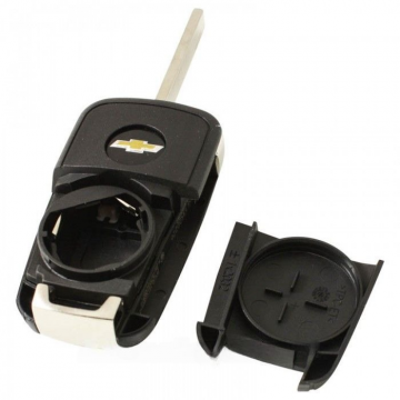 Chevrolet 2-knapps vikbar nyckel - nyckelblad rakt med elektronik 433MHZ - PCF7937E - ID46-transponder Image