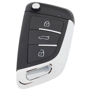 Citroën vikbar nyckel med 3 knappar - nyckelbladpunkt med elektronik 434MHZ - ID46-transponder Image