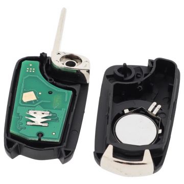 Opel 3-knapps vikbar nyckel med elektronik 433MHZ - ID46 - PCF7946 transponder för Opel Vectra (modell 2) - 93187508 Image
