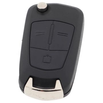 Opel 3-knapps vikbar nyckel med elektronik 433MHZ - ID46 - PCF7946 transponder för Opel Vectra (modell 2) - 93187508 Image