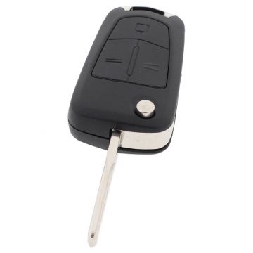 Opel 3-knapps vikbar nyckel med elektronik 433MHZ - ID46 - PCF7946 transponder för Opel Vectra (modell 2) - 93187508
