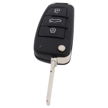 Audi 3-knapps vikbar nyckel med elektronik - ID48- 8X0837220D - inte nyckellös