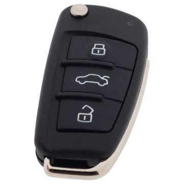 Audi 3-knapps vikbar nyckel med elektronik - ID48- 8X0837220D - inte nyckellös Image