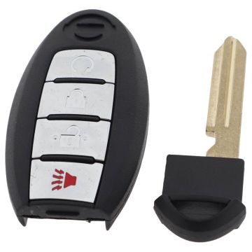 Nissan Smart Key med 4 knappar och elektronik - PCF7945 - HITAG AES 4A Chip - NSN14- KR5S180144014 Image