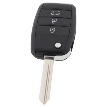 Kia vikbar nyckel med 3 knappar - nyckelbladpunkt med elektronik 433MHZ - 4D60 transponder