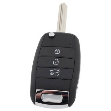 Kia vikbar nyckel med 3 knappar - nyckelbladpunkt med elektronik 433MHZ - 4D60 transponder Image