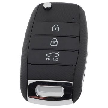 Kia vikbar nyckel med 3 knappar - nyckelbladpunkt med elektronik 433MHZ - 4D60 transponder Image