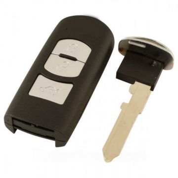 Mazda 3-knapps smart nyckel med elektronik 433MHZ - ID49-transponder Image